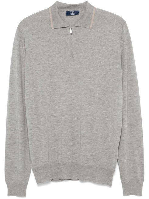 fine-knit polo shirt